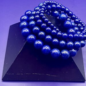 4 Adet Doğal Taş Lapis Lazuli Yuvarlak Boncuk – Takı ve Enerji Çalışmaları için