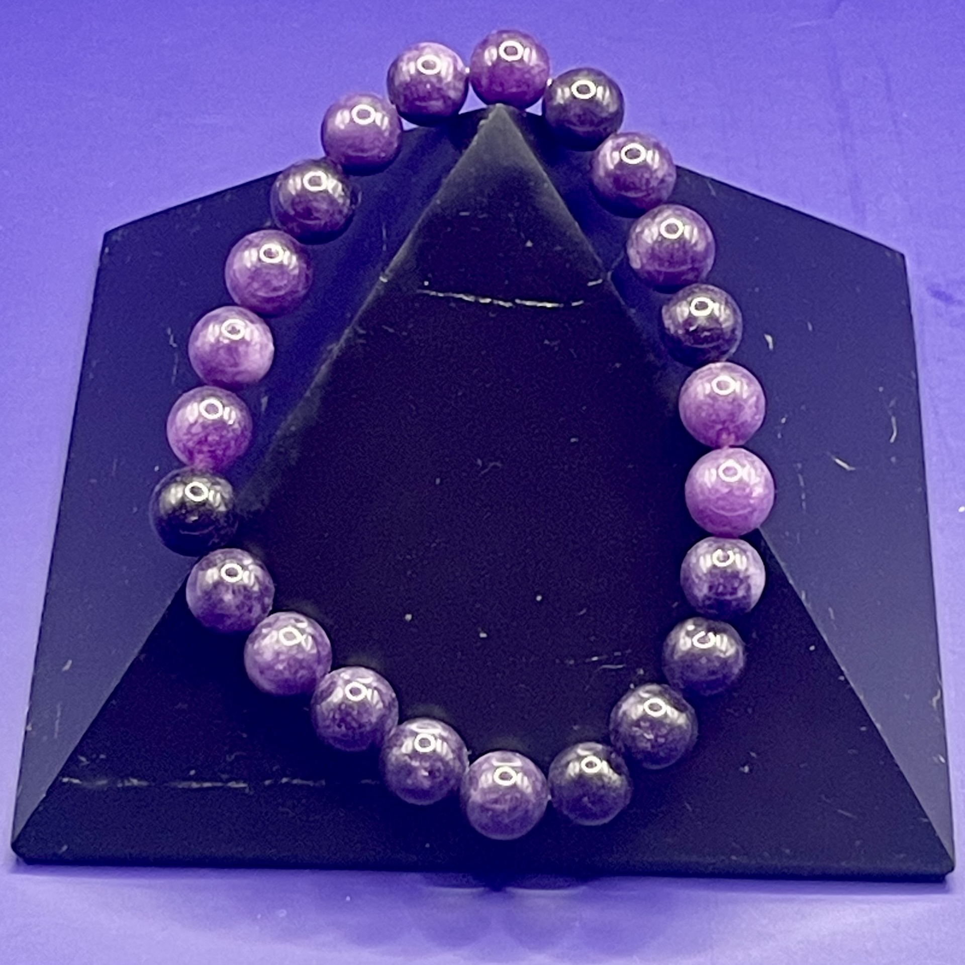 8 mm Doğal Ametist Anksiyete Bilekliği (El Yapımı)