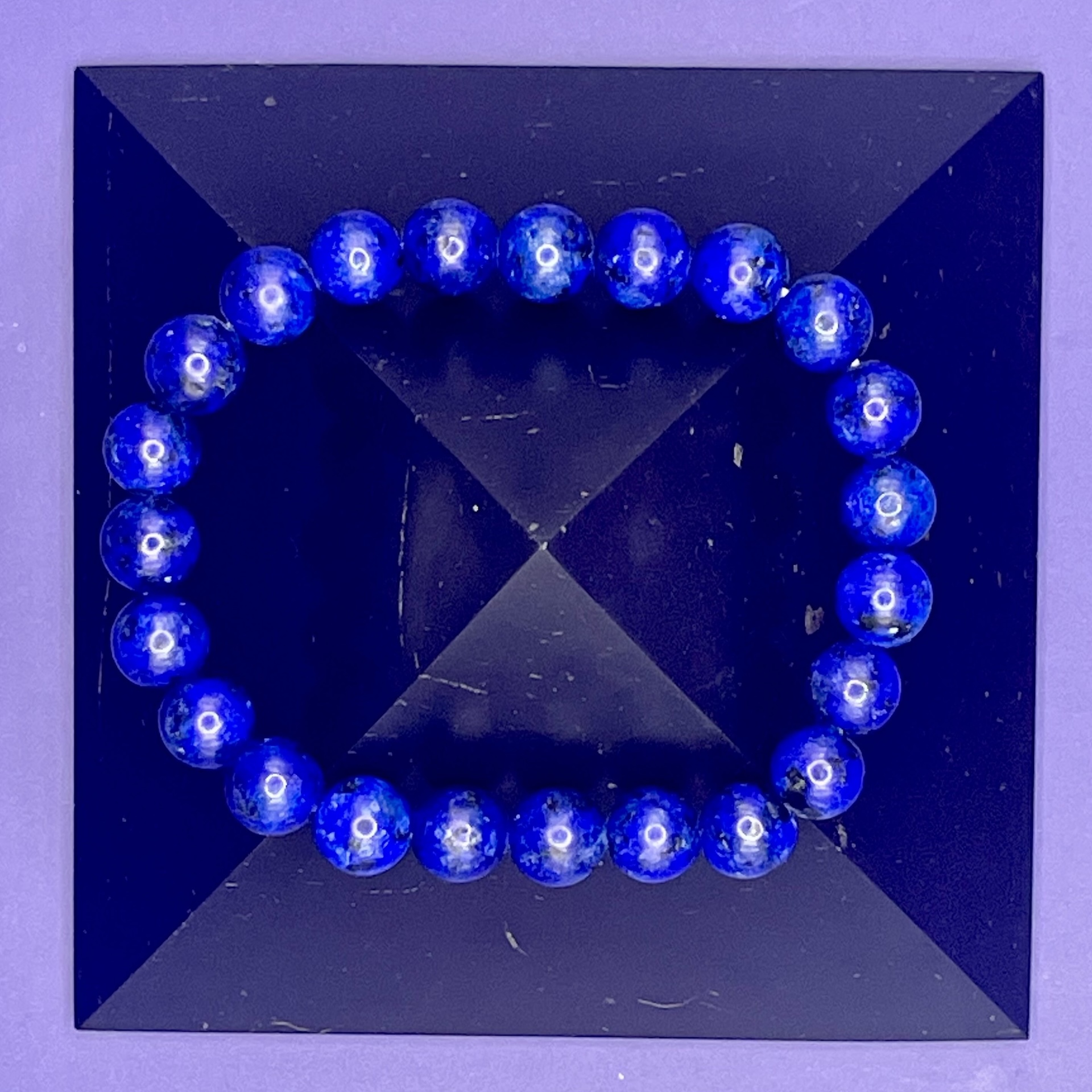 8mm Doğal Lapis Lazuli Bileklik - Görsel 3