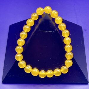 8 mm Doğal Sitrin Taşı Bileklik (Bolluk Taşı)