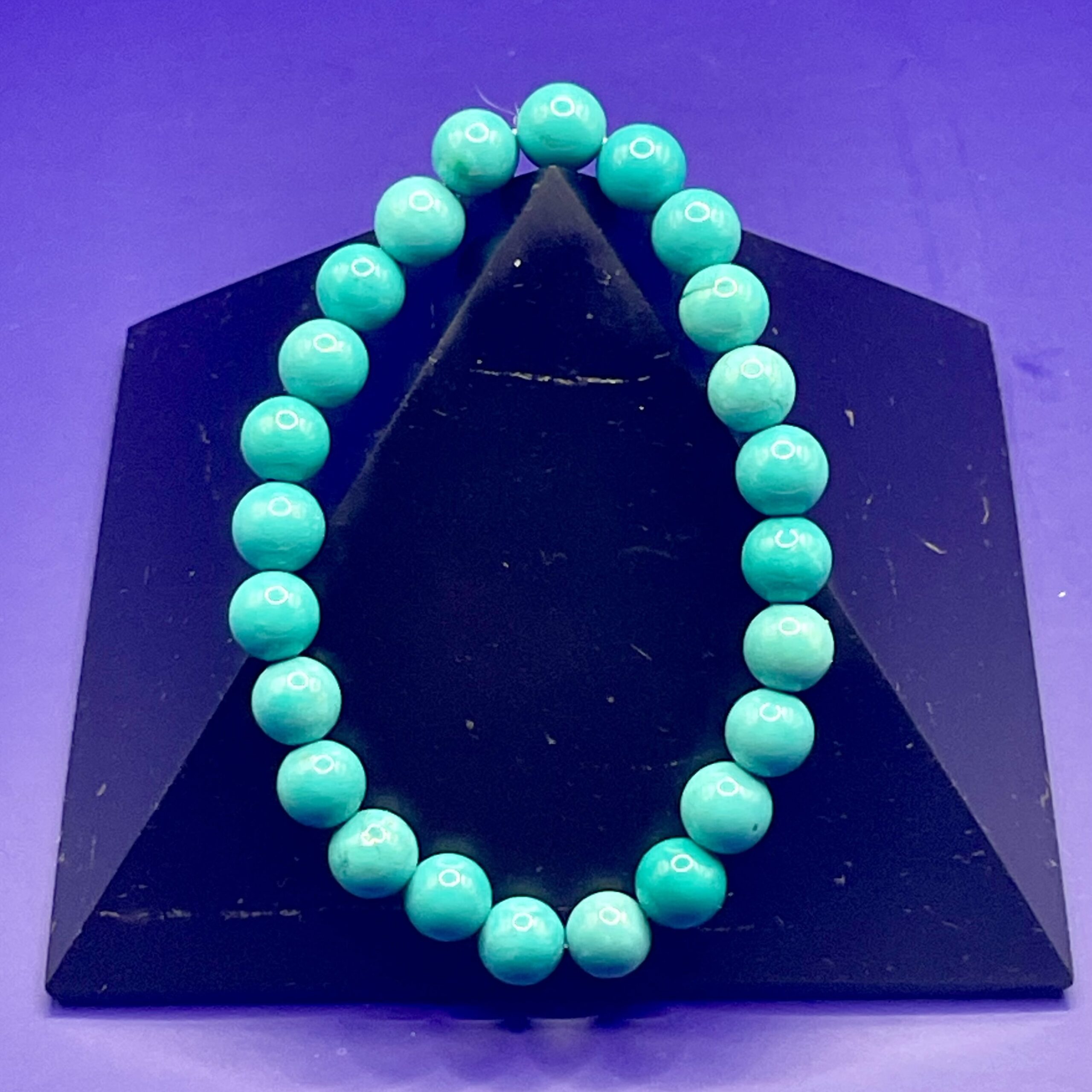 El Yapımı Doğal Turkuaz Boncuk Bileklik