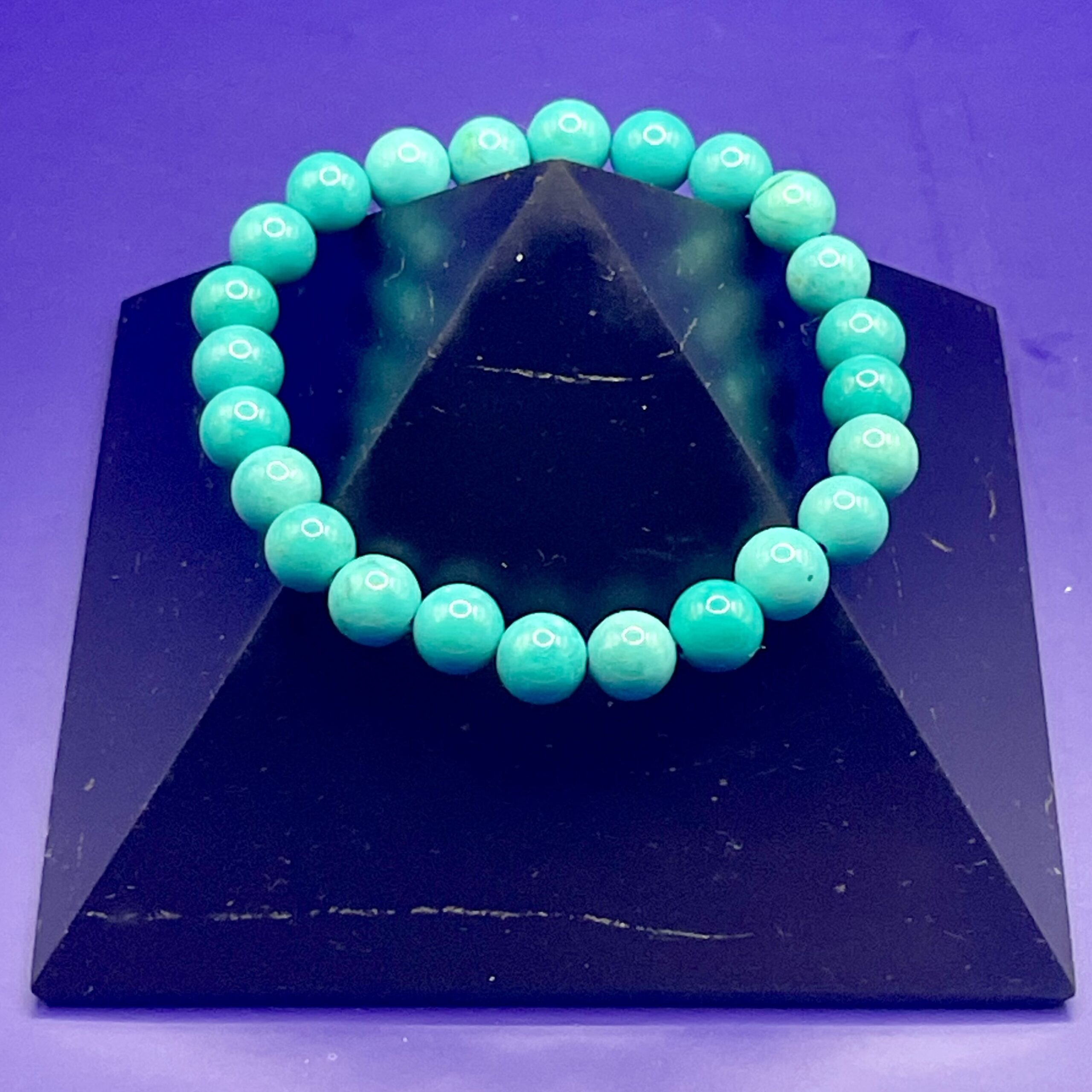 El Yapımı Doğal Turkuaz Boncuk Bileklik - Görsel 2