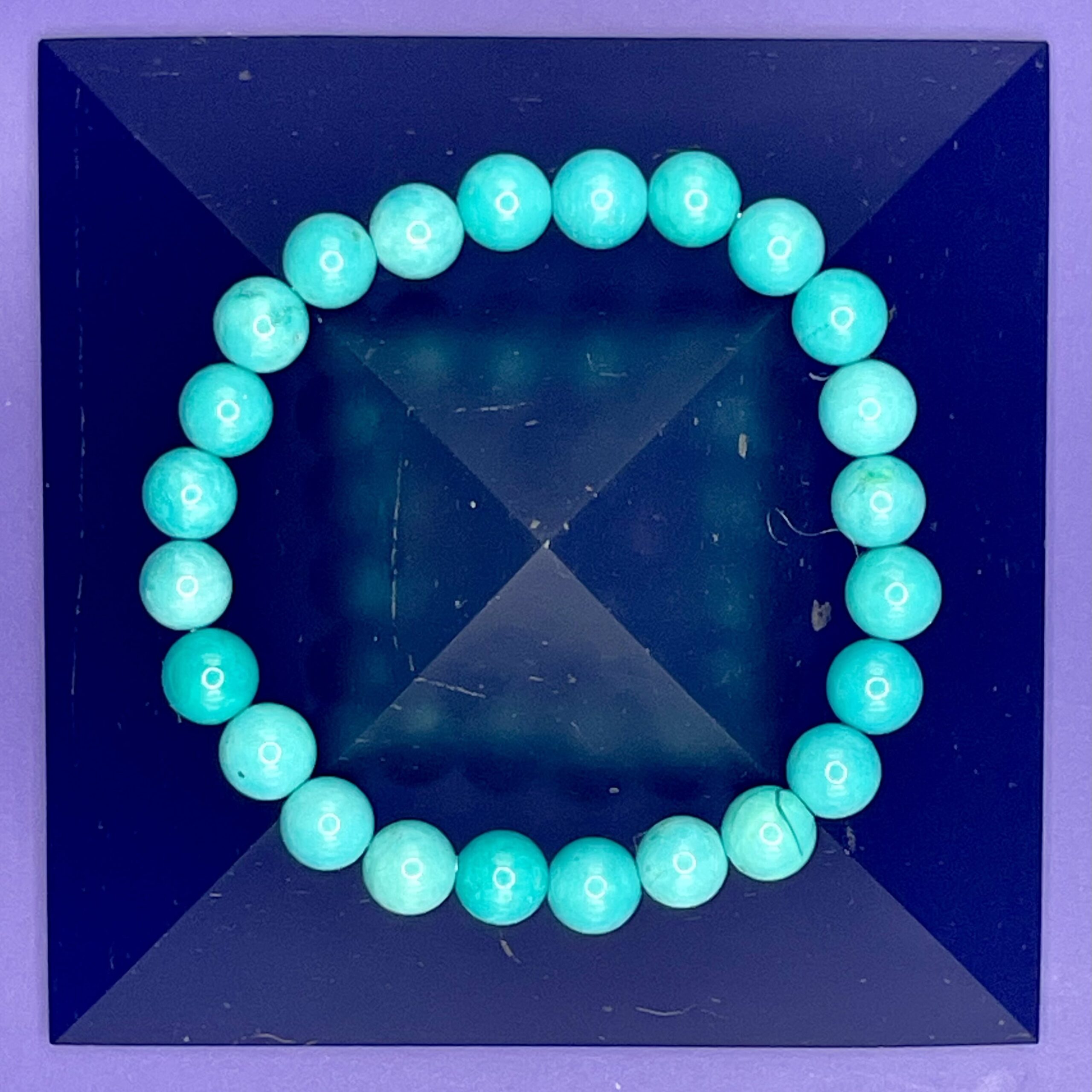 El Yapımı Doğal Turkuaz Boncuk Bileklik - Görsel 3